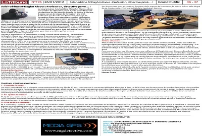 Detective privé Professionnel Maroc